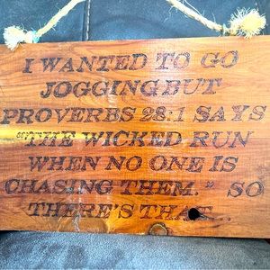 Wooden engraved sign